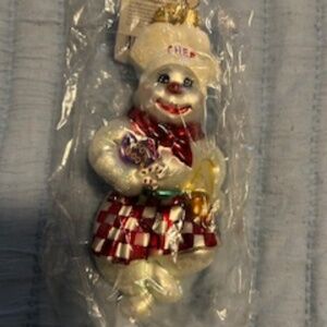 Christopher Radko FROSTY SHAKE & BAKE Ornament 6" CHEF -new